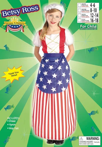 Vista 2 de Forum Novelties Disfraz de Betsy Ross de la fiesta patriótica