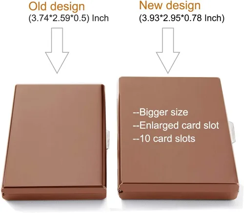Vista 6 de EASTNIGHTS Soporte para tarjetas de crédito RFID, protector de metal para tarjetas de crédito para hombres y mujeres, paquete de caja de regalo