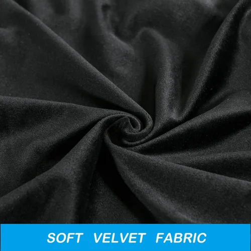 Vista 3 de OBCREAT Fundas para silla Wingback, 2 piezas de terciopelo elástico con respaldo de ala, fundas de sofá suaves con parte inferior elástica, funda