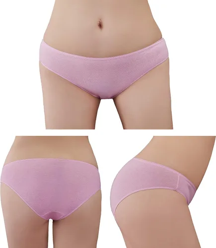 Vista 9 de Paquete de 15 bragas desechables para mujer, 100 % algodón de baja altura