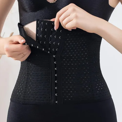 Vista 4 de COLYUER Entrenador de cintura para mujer, faja transpirable, faja moldeadora de cintura para entrenamiento, reloj de arena