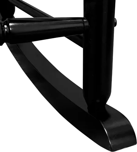 Vista 7 de Mecedora de porche para patio con respaldo alto para uso en interiores y exteriores, mecedora de madera con reposabrazos para adultos, sillas