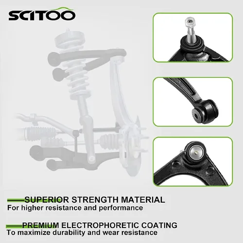 Vista 2 de SCITOO Parte de suspensión delantera K623378 Brazo de control inferior y rótula para Dodge para Durango 2016-2022 para Jeep Grand para Cherokee