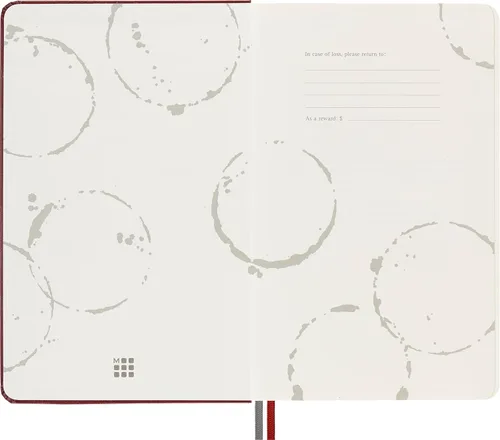 Vista 4 de Recetario Moleskine Passion, cuaderno para recetas, tapa dura, grande, de 5" x 8.25", rojo escarlata, 400 páginas