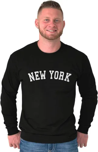 Vista 4 de Nueva York Simple Traditional Classic Camiseta de manga larga para hombre y mujer