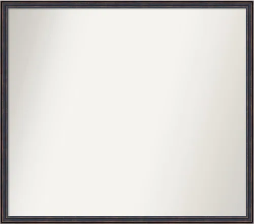 Vista 25 de Amanti Art Espejo de baño de bronce para sobre el fregadero, 25 x 26 pulgadas, espejo rectangular de bronce oscuro, marco de madera tradicional