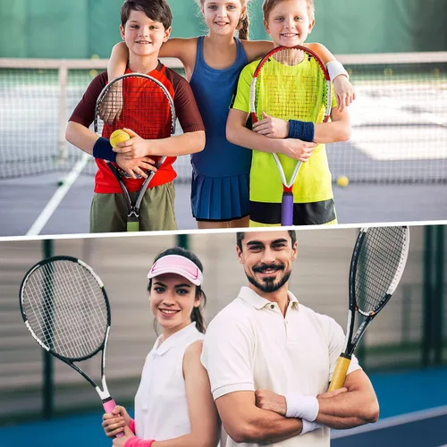 Vista 4 de Jerify 24 piezas de cinta adhesiva para raqueta de tenis, cinta adhesiva precortada para raqueta de bádminton con comodidad aterciopelada