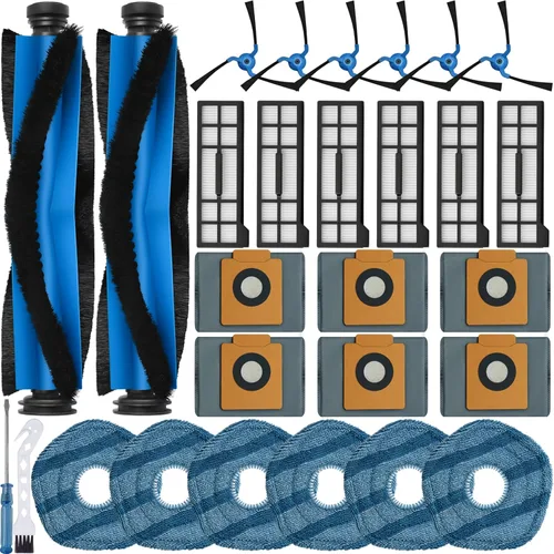 Vista 8 de Paquete de 14 bolsas de polvo, compatibles con Eufy E28 Omni/E25 Omni Robot Aspirador, 3 L de gran capacidad, diseño resistente a desgarros de 4