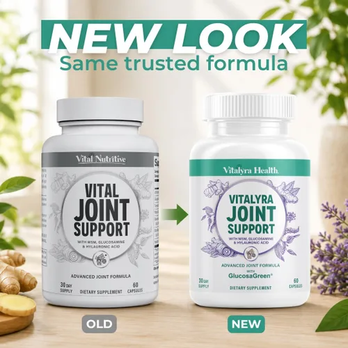 Vista 2 de Vitalyra Suplemento de apoyo articular - Glucosamina, MSM y cúrcuma Hombres y Mujeres