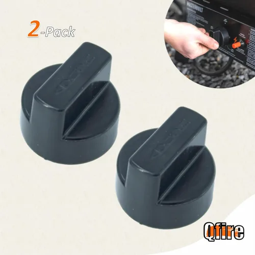 Vista 2 de Qfire 911060014 - Pomo de control compatible con Masterbuilt 20051311 gs30d 2 puertas ahumador de gas propano