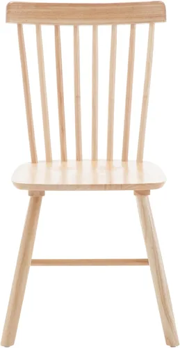Vista 4 de Kmax Juego de 6 sillas de comedor vintage, sillas Windsor con patas de madera maciza, estilo granja, roble