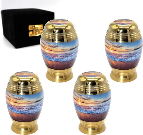 Vista 22 de Aurora Borealis Urna de cremación para cenizas para adultos, hombres y mujeres, Urnas de cremación personalizadas para cenizas humanas, urnas