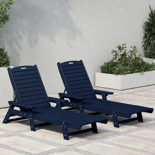 Vista 14 de WestinTrends Malibu Poly - Tumbona reclinable azul marino