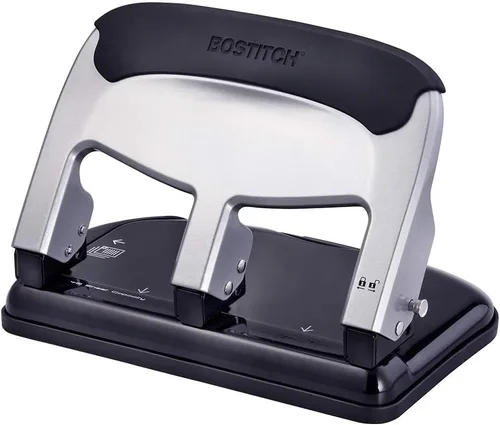 Vista 2 de Bostitch Office EZ Squeeze - Paquete de grapadora resistente de 3 agujeros y grapadora resistente