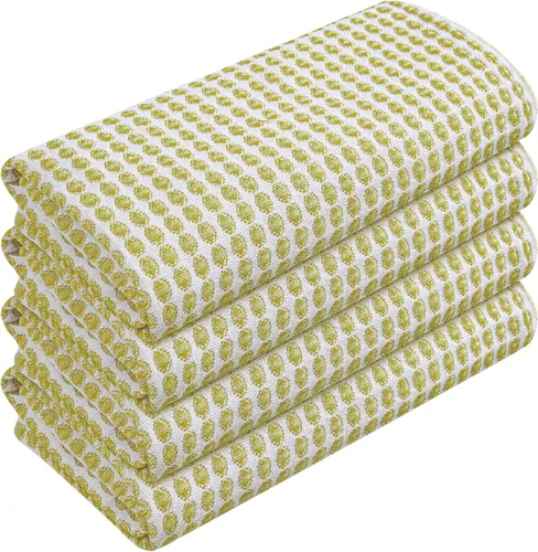 Vista 67 de TWINY threads Juego de toallas de cocina con diseño de diamante, 100% algodón, trapos grandes y trapos de lavado, absorbentes de secado rápido