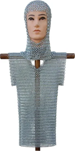Vista 2 de Armory Replicas Chainmaile Child Knights Handmade Haubergeon Silver, plateado