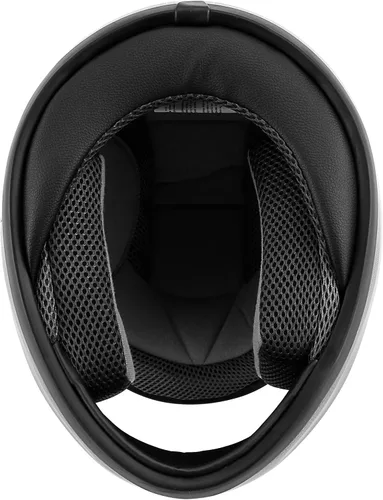 Vista 8 de TCT-MOTORPARTS - Casco de motocicleta para adultos, aprobado por DOT, color negro, visera de espejo de cara completa, casco de calle Negro