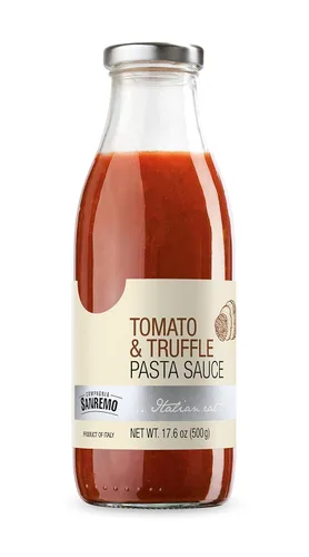 Vista 5 de Compagnia Sanremo Pasta Sauce Sanremo - Salsa italiana de pasta fresca de tomate y trufa, 100% ingredientes italianos frescos, sin OMG, 17.6 onzas