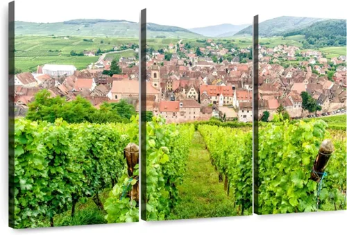Vista 10 de ElephantStock - Vineyard Wine Tasting Wall Art - Horizontal Multi Panel Canvas - 3 Piece Dining Room Wall Decor - Photography Food And Drink Multi