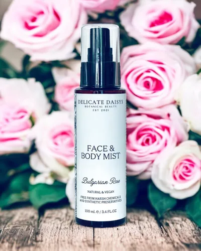 Vista 7 de Spray de agua para rostro, cabello y cuerpo de damasco búlgaro, rosa y floral, 3.4 onzas líquidas
