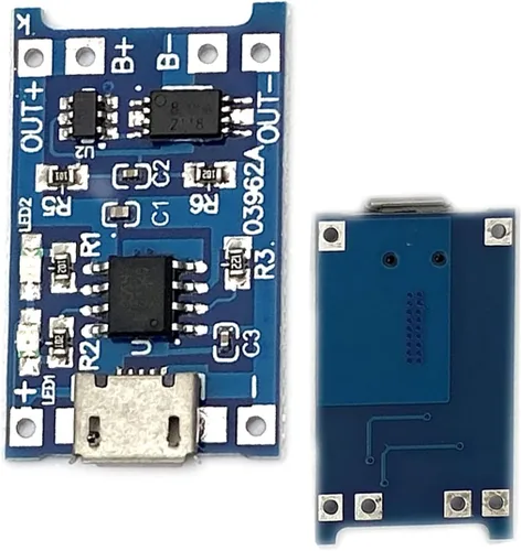 Vista 6 de Kiro&Seeu 5PCS TP4056 Mirco-USB 5V 1A 18650 Cargador de batería de litio Módulo de carga Junta de carga con funciones de protección dual