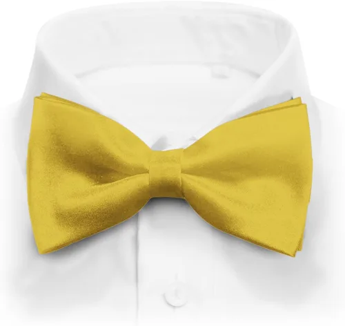 Vista 10 de Pajarita de esmoquin formal de satén preatada clásica para hombre, longitud ajustable, gran variedad de colores disponibles Negro