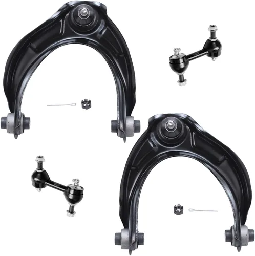 Vista 211 de Detroit Axle - 4 piezas de brazos de control traseros para Ford C-Max, Focus, Mazda 3 5, Volvo C30, C70, S40, V50, 4 brazos de control superiores e
