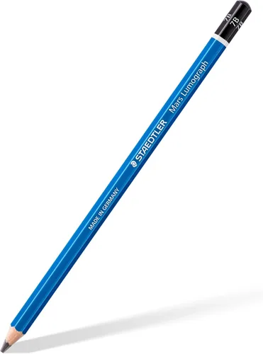 Vista 2 de Staedtler Mars Lumograph 7B Lápiz de dibujo de grafito, suave, resistente a la rotura, 12 unidades, 100-7B