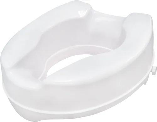 Vista 5 de Drive Medical 12066 Premium - Asiento de inodoro elevado, asiento estándar, color blanco