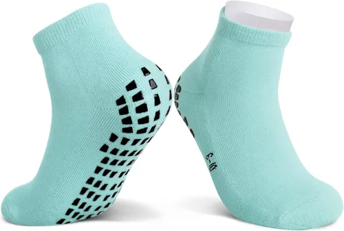 Vista 7 de Raigoo Calcetines de agarre para niños (4 a 16 años), calcetines deportivos acolchados para hospital para niños y niñas