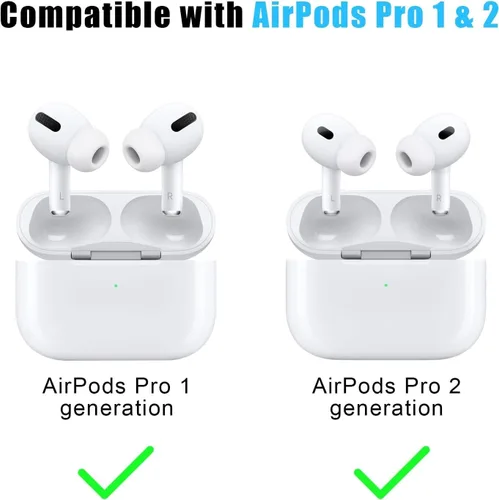 Vista 4 de [6 pares] Reemplazo de auriculares Airpod Pro Tips para Apple Airpods Pro y Airpods Pro 2 2ª generación – pequeño, mediano y grande (blanco)