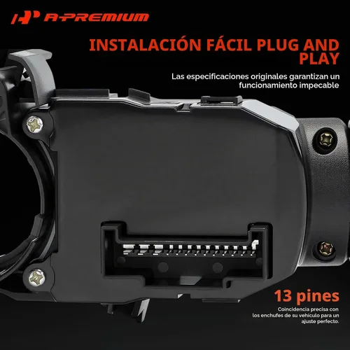 Vista 3 de Interruptor de Señal de Giro A-Premium, Atenuador de Faros, Palanca Multifunción para Luz de Estacionamiento Compatible con Hyundai Kia - 2011-2017
