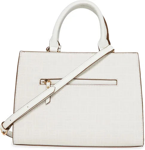 Vista 2 de Anne Klein Bolso con punta de caballo, estampado de logotipo de león gris fríoblanco Anne