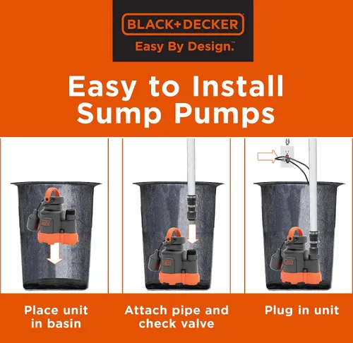 Vista 3 de Black+Decker Bomba sumergible de sumidero BXWP62300 1/3 HP