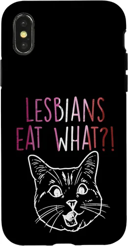 Vista 5 de Lesbians Eat What Sorprised Cat Funny LGBT Gay Pride - Carcasa para iPhone 16