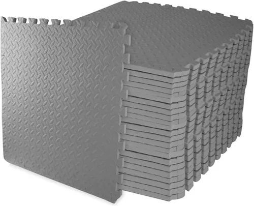 Vista 12 de BalanceFrom Tapete de ejercicio tipo rompecabezas con baldosas entrelazadas de espuma EVA para MMA – Ejercicio – Una pulgada de grosor, 24 pies