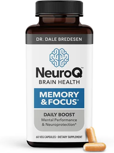 Vista 8 de NeuroQ Memory & Focus Extra Strength - Aumenta el rendimiento cognitivo y la función cerebral - Apoya la neuroprotección y concentración - Huperzina