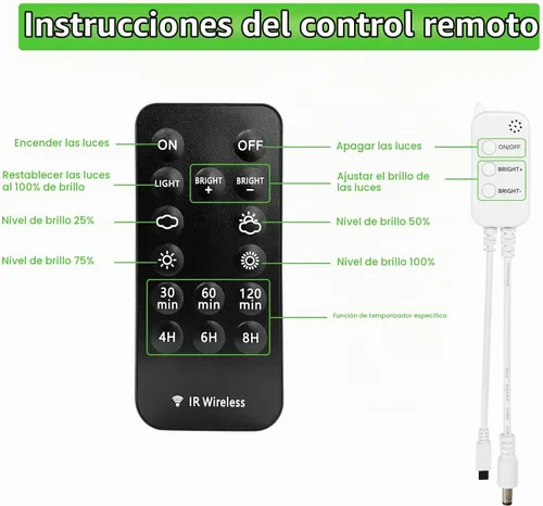 Vista 4 de Controlador WiFi inteligente para luces de disco de un solo color, control remoto AIBOO para tiras de luces LED, letrero de neón LED compatible