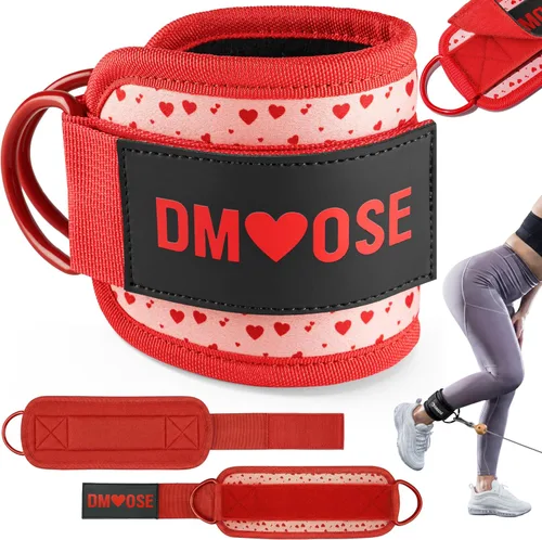 Vista 10 de DMoose Ankle Strap for Cable Machine - One Size Fit with Premium Padding, Workout Kickback Ankle Cuffs, Ankle Bands for Working Out, Booty Workouts