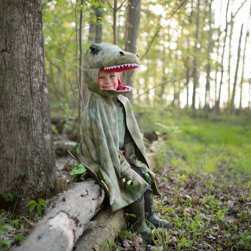 Vista 6 de Great Pretenders Grandasaurus T-Rex Capa con garras, disfraz de dinosaurio para niños