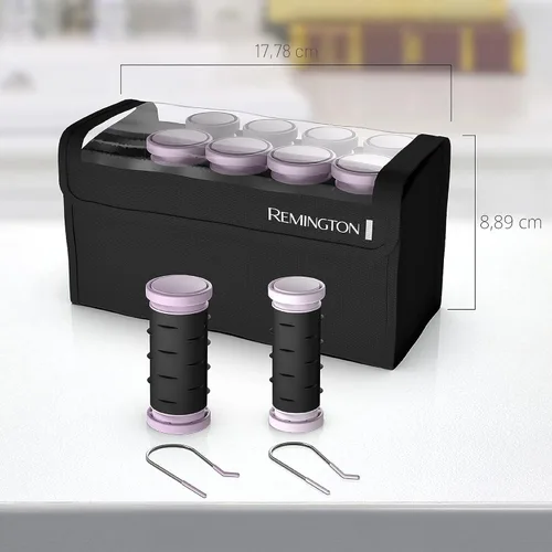 Vista 8 de Remington Rodillos calientes compactos de cerámica de doble voltaje para cabello largo y corto, moldeadores de cabello, rizadores de pelo, 1-1 ¼