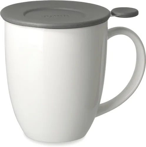 Vista 8 de FORLIFE Uni Brew-in-Mug con infusor de té y tapa, 16 onzas, color rojo