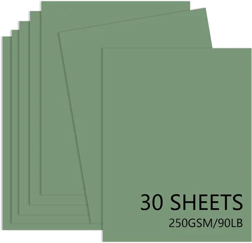 Vista 12 de 30 hojas de cartulina negra de 8.5 x 11 pulgadas, 250 gsm/90 libras, papel de cartulina grueso y suave, perfecto para invitaciones, menús, tarjetas