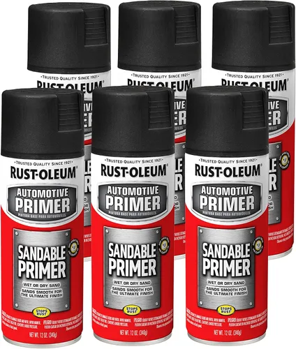 Vista 8 de Rust-Oleum 249418 Spray de imprimación lijable automotriz, 12 onzas, negro
