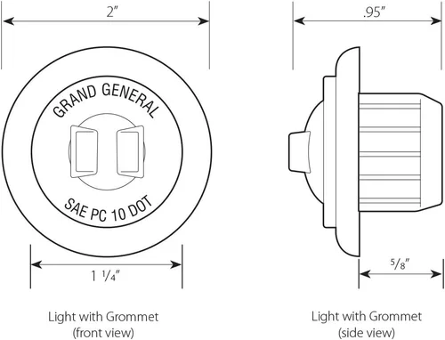 Vista 4 de GG Grand General 75200 - Mini luz LED de gran angular de doble función de 1-1/4 pulgadas para camiones, remolques, remolques, cuatrimotos, UTV, RVs