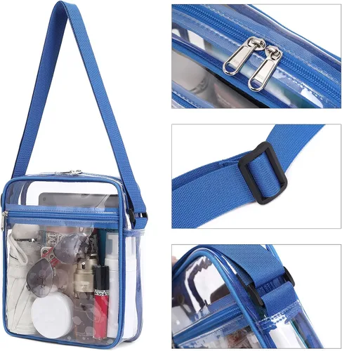 Vista 5 de Clear Messenger Bag for Work & Business Travel for Men & Women, Stadium Approved