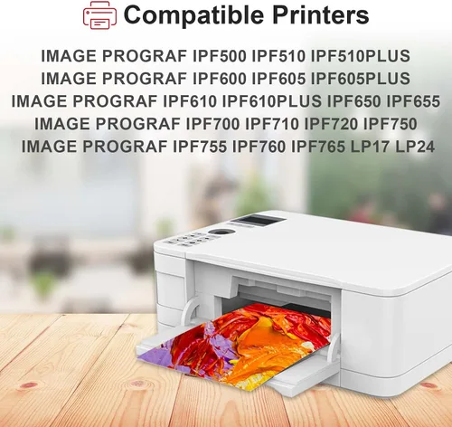 Vista 2 de PFI-102 Paquete de 2 cartuchos de tinta negra mate de 4.4 fl oz compatibles con Canon PFI102 PFI-102MBK para IPF500 IPF510 IPF600 IPF605 IPF610