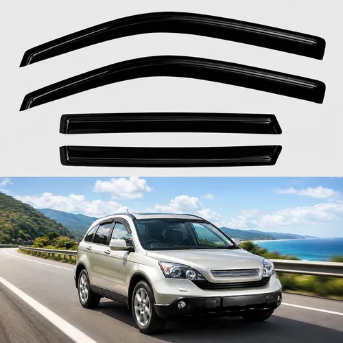 Vista 38 de 4 protectores de lluvia para Chevy Equinox 2010-2017, viseras de ventana, deflectores, parasoles, cinta de ventilación en canal hacia fuera