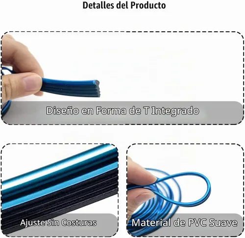 Vista 3 de Tiras decorativas para interior de automóvil, ajuste universal de 9.8 pies para puertas y tablero, decoración de electrochapado flexible, accesorios