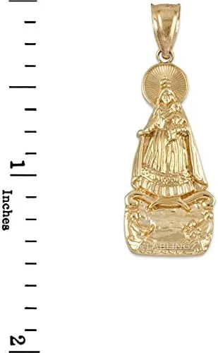 Vista 3 de Colgante Nuestra Señora del Cobre de Oro Amarillo de 10K (pequeño), Metal